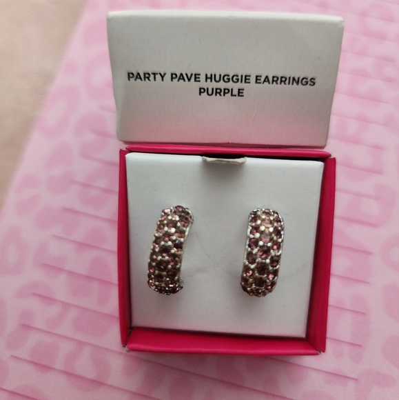 Mini Amethyst Hoops - Picture 5 of 6